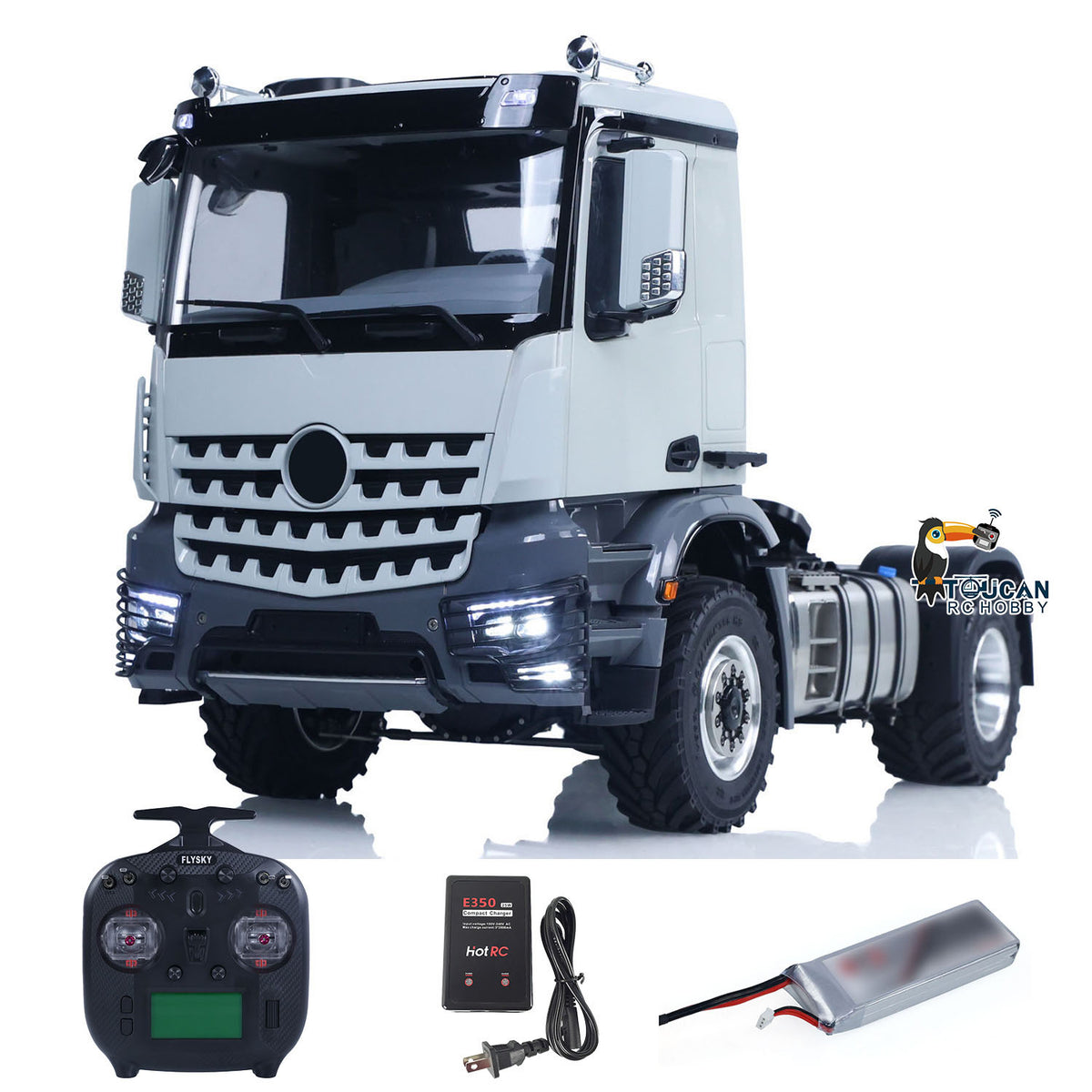 TOUCAN RC HOBBY 3Speed RTR Model 1/14 RC Tractor Truck BZ L44 Remote Control Farm Vehicle Metal 4*4 Chassis Axle Lock Flysky ST8 Radio Battery