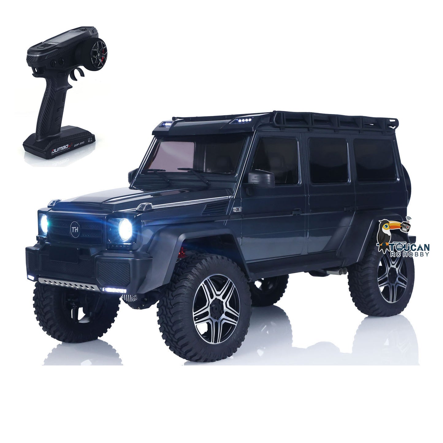 1/8 TRACTION HOBBY Ferngesteuertes Geländefahrzeug KM5 RC Crawler Portalachse Differentialsperre AWD 2-Gang-Getriebe 775 Bürstenmotor