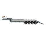 Metal 4Axles Gooseneck Lowboy Trailer Manual Tailboard for 1/14 Remote Control Tractor Truck 770S RC Lorry Vehicle Model