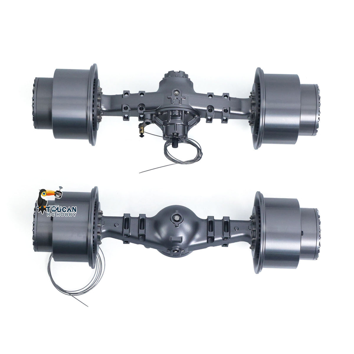 TOUCAN RC HOBBY JDM 198S Metal Front/Rear Axle/Wheel Hub Accessories for 1/14 RC Hydraulic Loader DIY Modified Vehicle Scale Model
