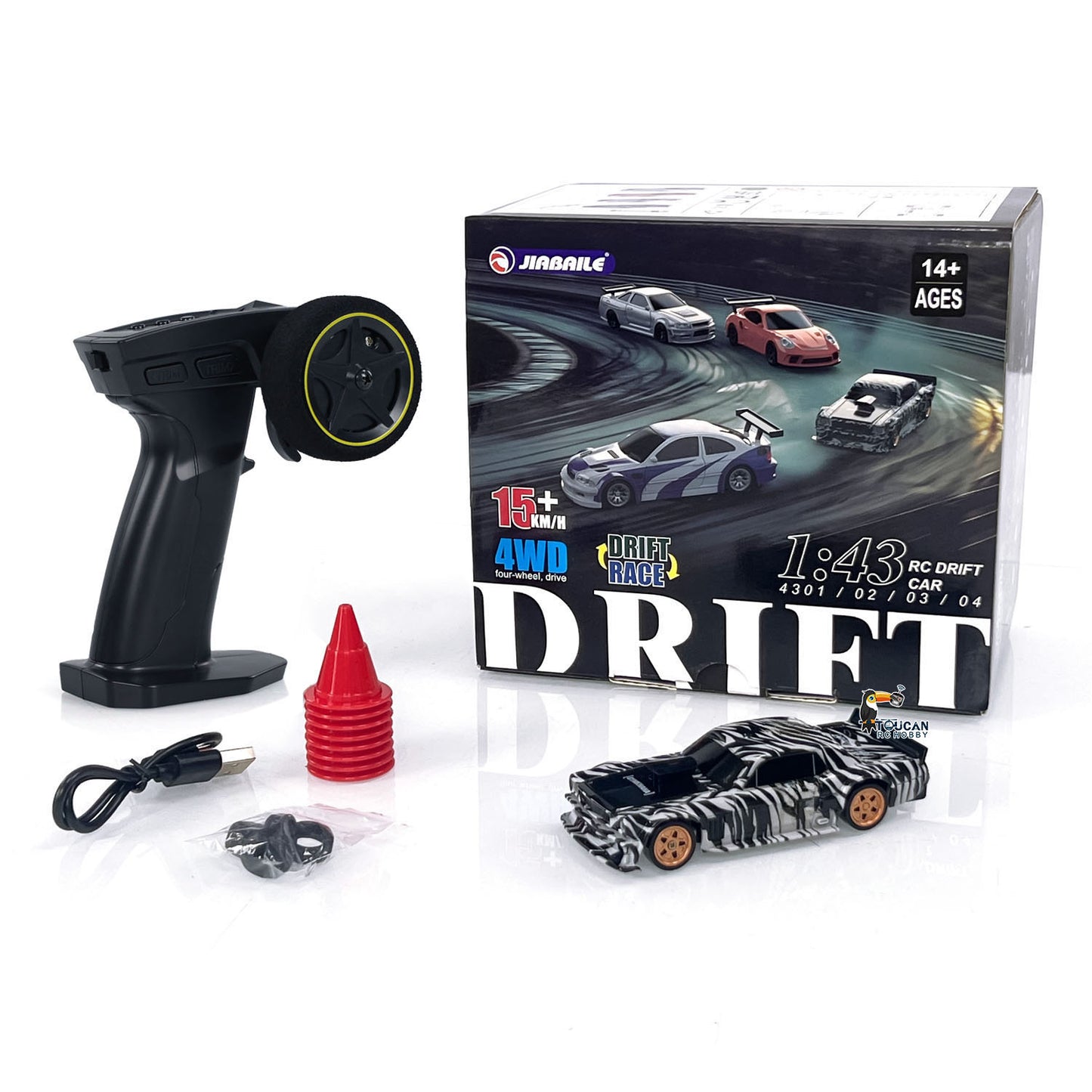 1/43 TOUCAN RC HOBBY 2,4g RC Mini-Rennauto Funkgesteuertes Driftfahrzeug 4WD Mini Tou für Kinder Erwachsene Hochgeschwindigkeitsmodell