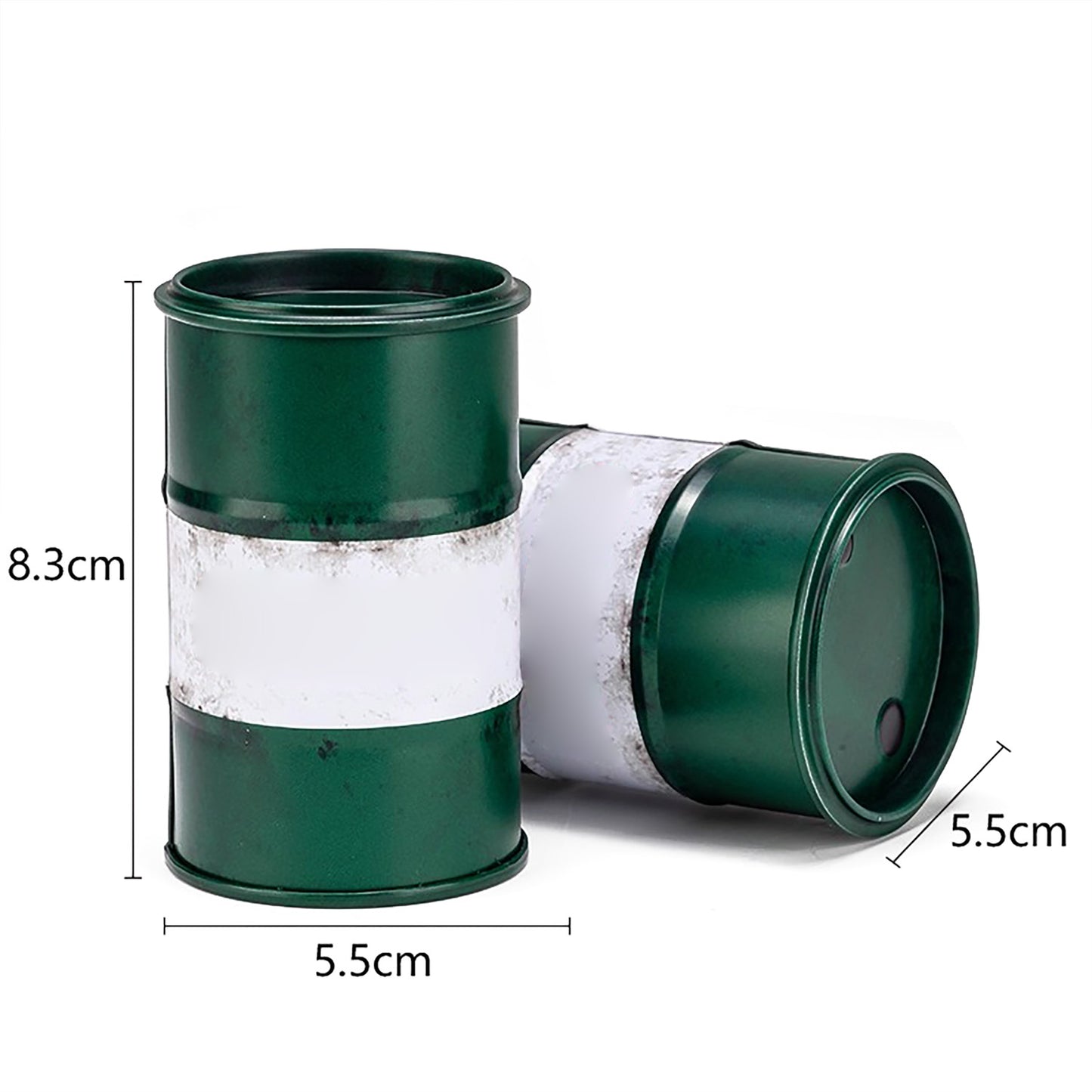 Metal Mini Oil Barrel YG010 YG012 Openable Lid For Desk Decoration Gaming Diorama Prop Industrial Chic Design Weathering Finish