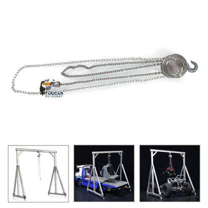 TOUCAN RC HOBBY JDM Metal Chain Block/Gantry Crane for 1/10 RC Crane Remote Control Heavy Load Lifting Vehicle DIY Model Designed