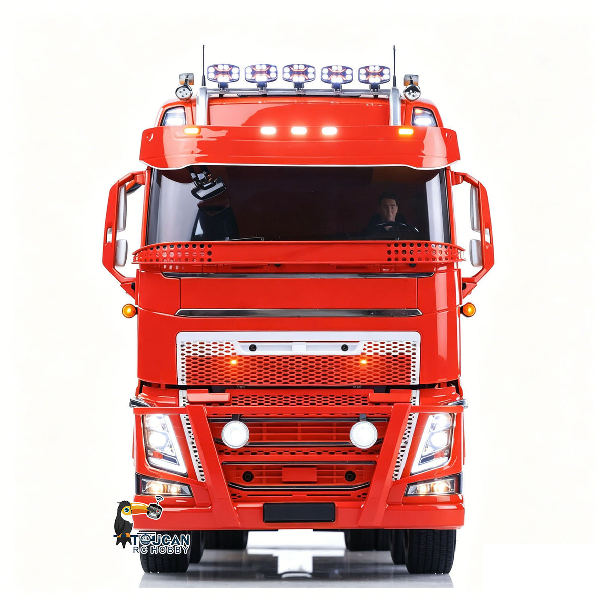 TOUCAN 8X4 Metal 1/14 RC Road Rescue Truck FH16 RTR 2Speed Gearbox Flysky PL18EV Lite Radio Battery Smoke Light Sound System