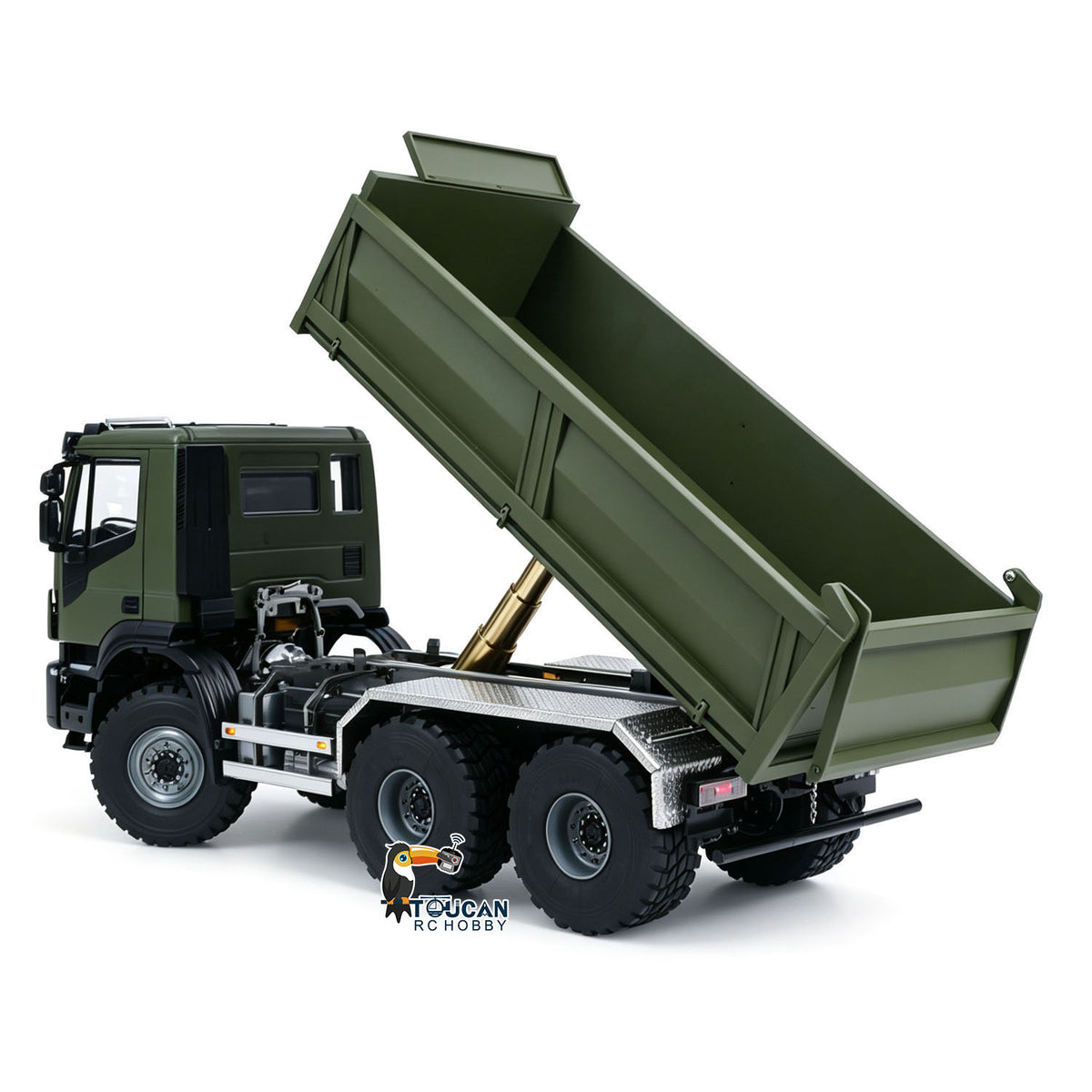 TOUCAN RC HOBBY MD 1/14 6*6 Metal Radio Control Hydraulic Dump Truck 2-Speed Gearbox RC Tipper Model Differential Locks Radio Light Sound System