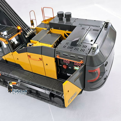 TOUCAN RC HOBBY 1/14 Metal RC Hydraulic Excavator EC950 RTR Dual Pump Digger Model 8CH Valve Hydraulic Lifting Counterweight Ripper PL18EV LITE
