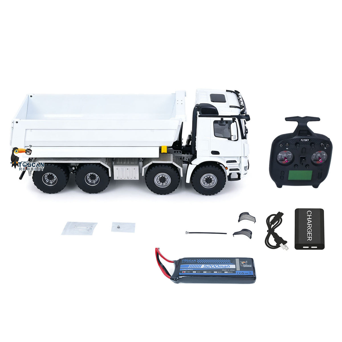 TOUCAN RC HOBBY In Stock 8*8 1/14 MD 3363 RC Hydraulic Dumper Construction Vehicle Brushless ESC Motor Model for Outdoor Play