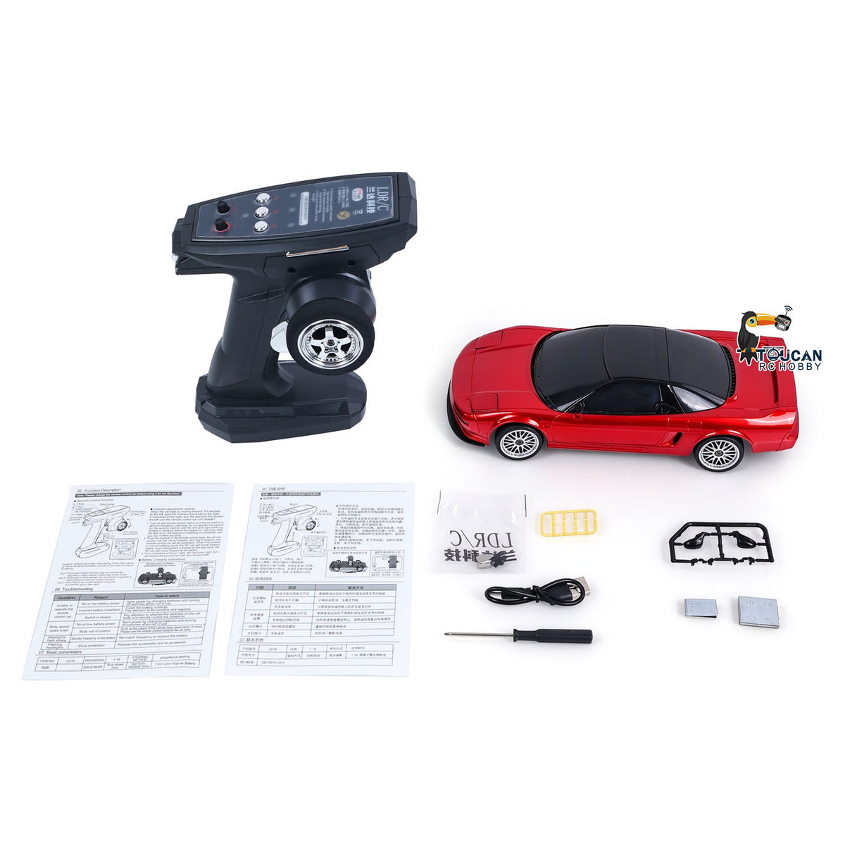 LDRC LD1803 2WD RC Drift Car 1:18 Drahtlose Steuerung Rennfahrzeuge Gyroskop Premium Mini Drift Design Vollnylon-Chassis RC-Modell