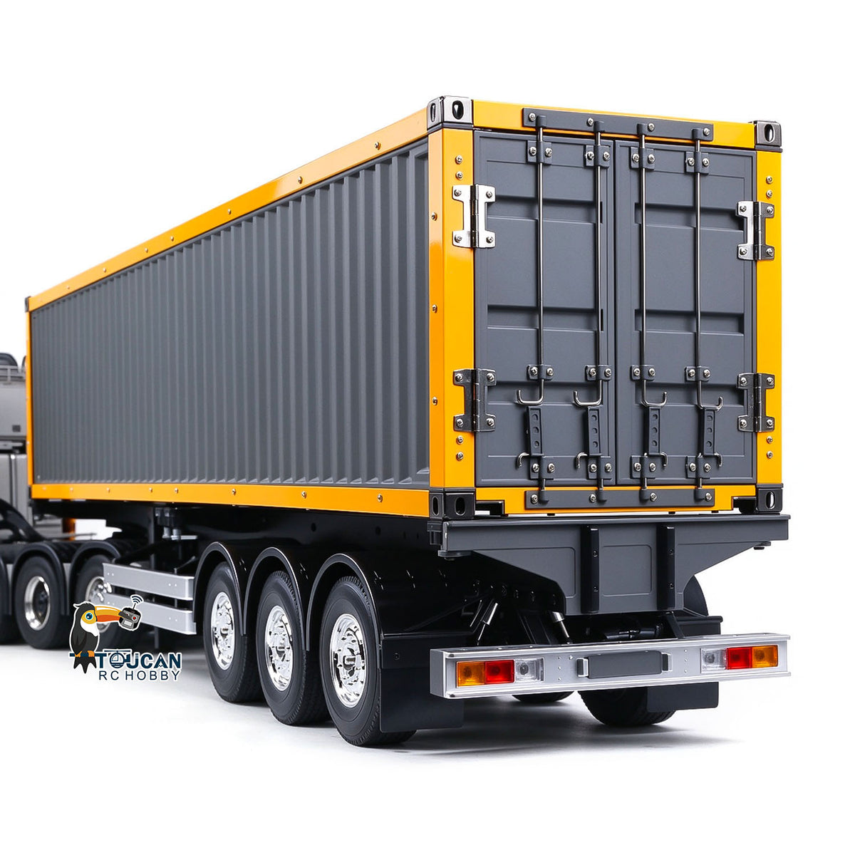 Toucanrc DIY lackierter, zusammengebauter 40-Fuß-Chassis-Container, 1/14, ferngesteuerter, nicht zusammengebauter Sattelschlepper, Simulationsmodell