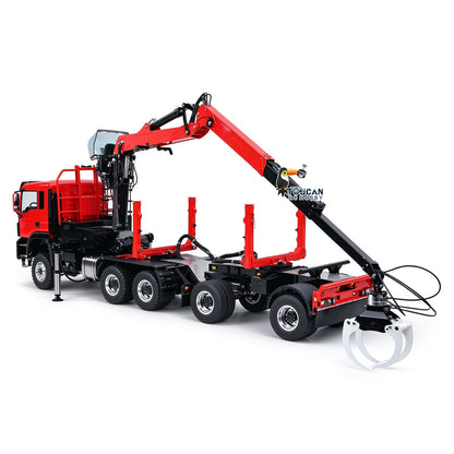 TOUCAN RC HOBBY LESU Z0073 1/14 RC Logging Truck Timber Transport Vehicle with Hydraulic Crane 6x6 Metal Chassis 8CH Valves 3Speed Gearbox Light Sound