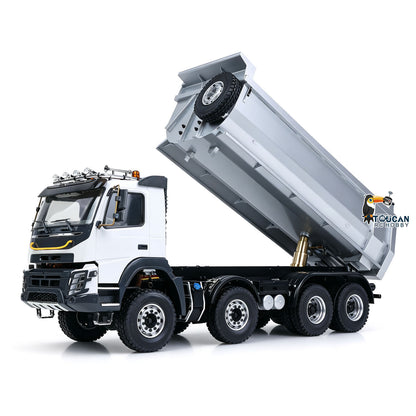 TOUCAN RC HOBBY JDM 1/14 Metal RC Hydraulic Dumper 8x8 Dump Truck Remote Control Tipper 2Speed Gearbox Differential Axle JDM-65D