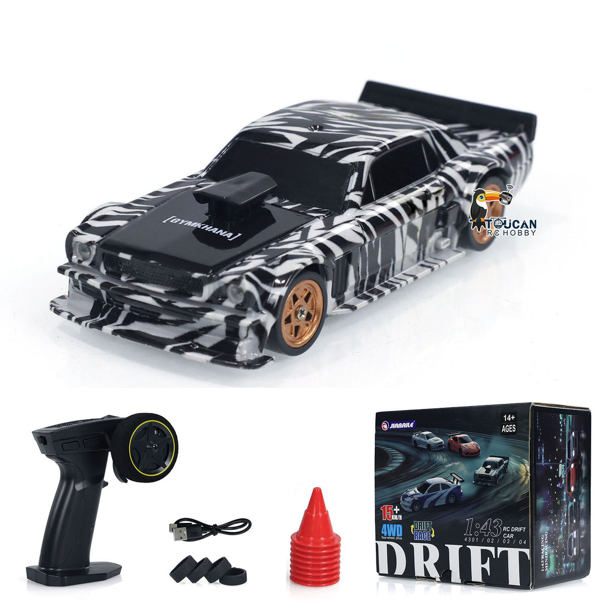 1/43 TOUCAN RC HOBBY 2,4g RC Mini-Rennauto Funkgesteuertes Driftfahrzeug 4WD Mini Tou für Kinder Erwachsene Hochgeschwindigkeitsmodell