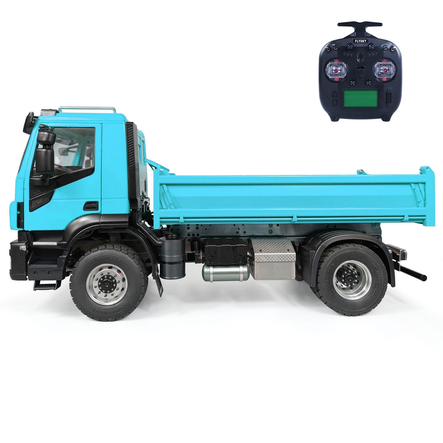 MD 1/14 4x2 RC Hydraulic Tipper Truck 2-Speed Gearbox FlySky ST8 Remote Control Motor Differential Lock Model for Sales