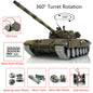 Henglong 1/16 TK7.0 Russia T72 RTR RC Tank 3939 with Red Eyes Armor 360 Degrees Turret BB IR Smoke Metal Tracks Gearbox Sprockets Idlers Road Wheels