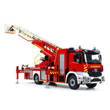 1/14 Remote Control Lift Ladder Fire Truck Electric RC Rescue Vehicle 4x4 Metal Chassis Flysky Radio Light System Sounds