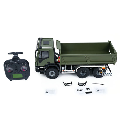 TOUCAN RC HOBBY MD 1/14 6*6 Metal Radio Control Hydraulic Dump Truck 2-Speed Gearbox RC Tipper Model Differential Locks Radio Light Sound System