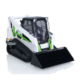 1/14 TH-X SM770 RC Hydraulic Loader Metal Chassis And Rubber Tracks Underneath Close Up