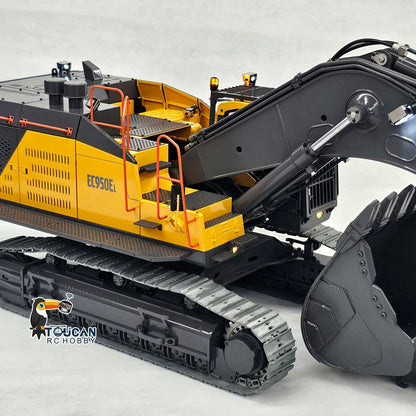 TOUCAN RC HOBBY 1/14 Metal RC Hydraulic Excavator EC950 RTR Dual Pump Digger Model 8CH Valve Hydraulic Lifting Counterweight Ripper PL18EV LITE