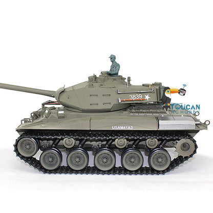 Henglong 1/16 TK7.0 Plastic USA Walker Bulldog M41A3 RTR RC Tank 3839 with Barrel Recoil Infrared Combat Sound Light BB Unit Smoke