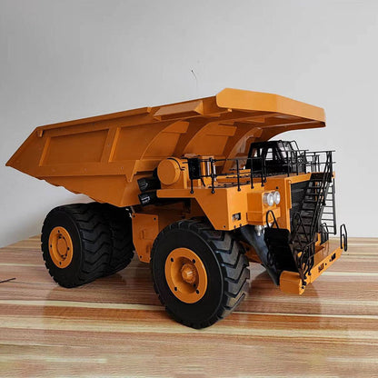 LZGH-C793D-2 1/20 Metal Hydraulic RC Dump Mining Truck Big S Tread Tire RTR w/Battery Charger Radio Light Warning