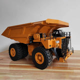 21KG Heavyweight 1/20 Metal Hydraulic Dump Truck Model 793D 2Speed Transmission 4 Wheel Spring Suspension Lights No Sound System