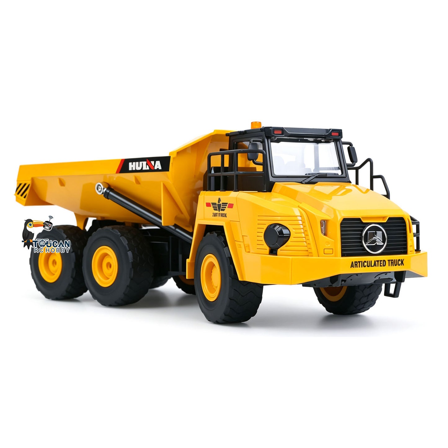 HUINA 1/16 Half Metal Electric Remote Control Dump Truck 553 RC Construction Vehicle Tipper Lights Sounds Effect RTR Model