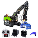 1/14 EC380 3 Arms RC Hydraulic Excavator Tracked Assembled Painted Digger Model W/ Hydraulic Clamp Buckets Ripper Transmitter