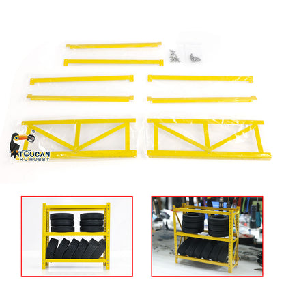 TOUCAN RC HOBBY Metal Tire Rack for 1/14 RC Tractor Truck 1/10 1/12 Remote Control Car Model Simulation Vehicle Hobby Model DIY Parts