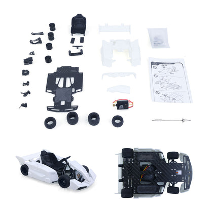 JDM 298B 1/10 Plastic RC Go-Kart DIY Model Radio Controlled Electric Racing Vehicle Unlimited Retrofit for Advanced Player