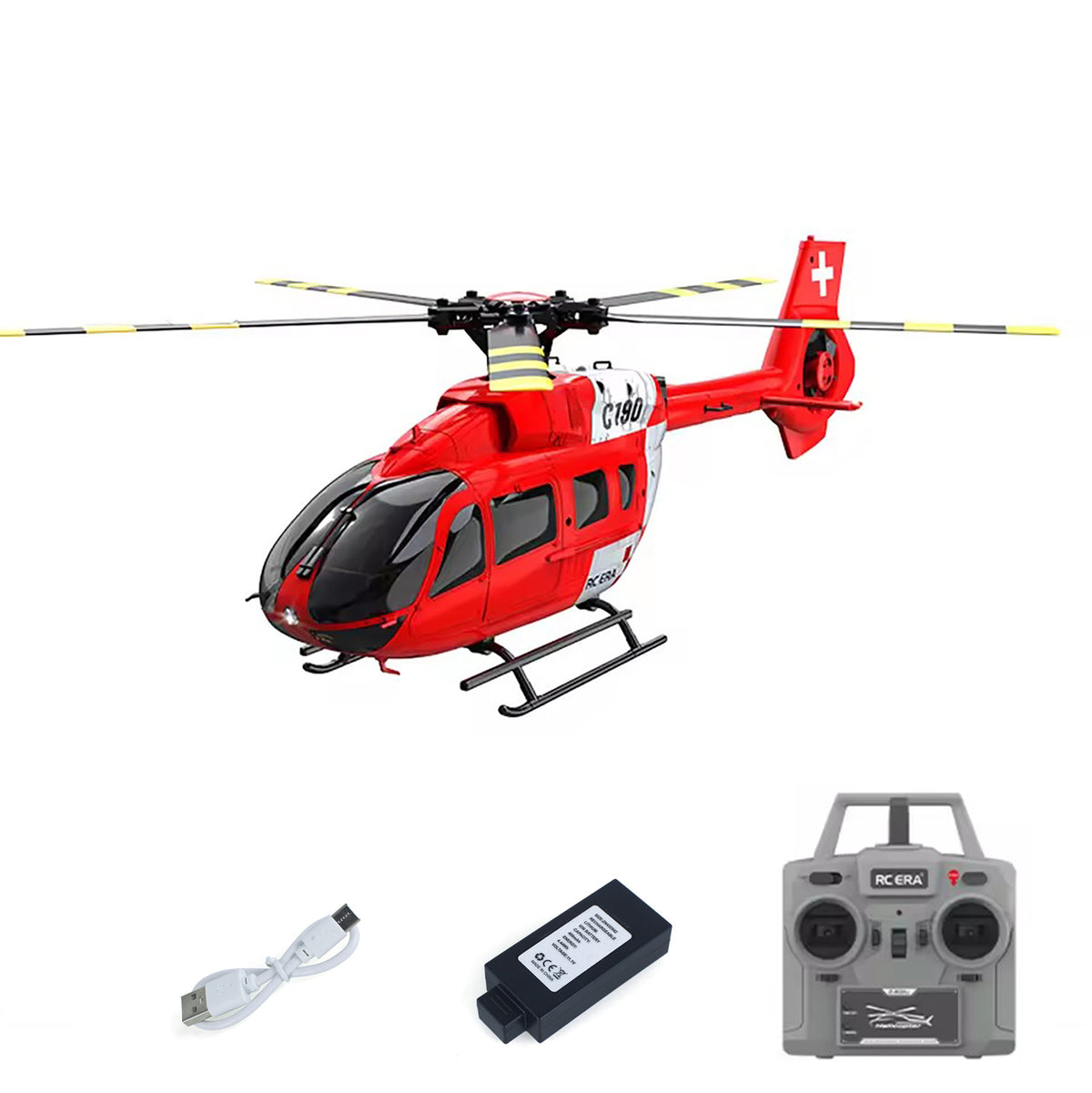 1/30 RC ERA 2.4G 6CH Fernbedienung Hubschrauber C190 H145 6-Achsen-Gyro Optische Fluss Lokalisierung Höhe Halten Flybarless RTF