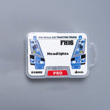 Plastic Head Lamp Pro Flowing Water Light Front Bumper Rack for DIY 1/14 Tamiya Remote Control Tractor Truck FH16 XL750 56360 56362 RC Lorry