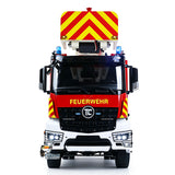 1/14 Remote Control Lift Ladder Fire Truck Electric RC Rescue Vehicle 4x4 Metal Chassis Flysky Radio Light System Sounds
