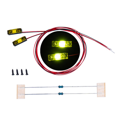 LED Kunststoff 2,2 V-3 V Warnleuchte Breite Lampe für DIY TAMIYA 1/14 RC Traktor Lkw Bulldozer Bagger Dumper R470 770S 3363 1851