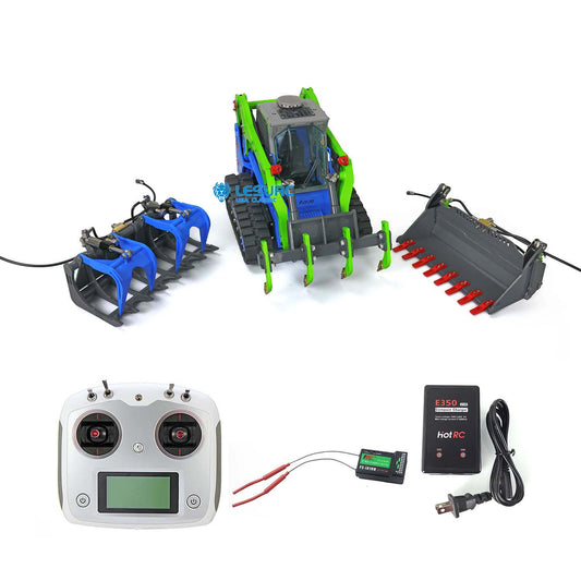 TOUCAN RC HOBBY LESU AOUE LT5 1/14 Metal RC Skid-Steer Loader B0008 with FlySky I6S Radio Controller Sound Light for Hydraulic Construction Vehicle Model Enthusiast