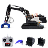 1/14 RC Hydraulic Excavator 10CH EC380 Tracked Remote Control Digger Assembled Model W/ Hydraulic Grab Bucket Loosener Transmitter