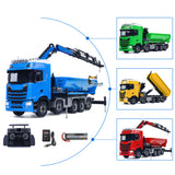 1/14 Fernbedienung Hydraulische Kran Dumper 10*10 RC Roll On Off Kipper 770S Hinterachse Lenkung Differential Schlösser Metall Ventile