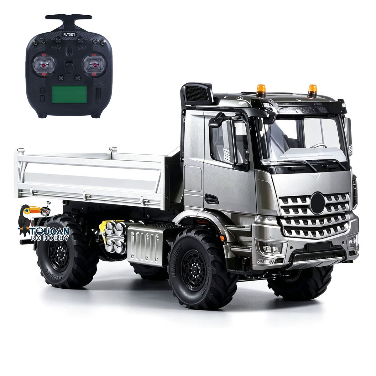 TOUCAN RC HOBBY 3363 MD 1/14 4x4 Metal Remote Control Hydraulic Dumper 2Speed Gearbox Differential Locks RC Tipper Model ST8 Radio Light Sound