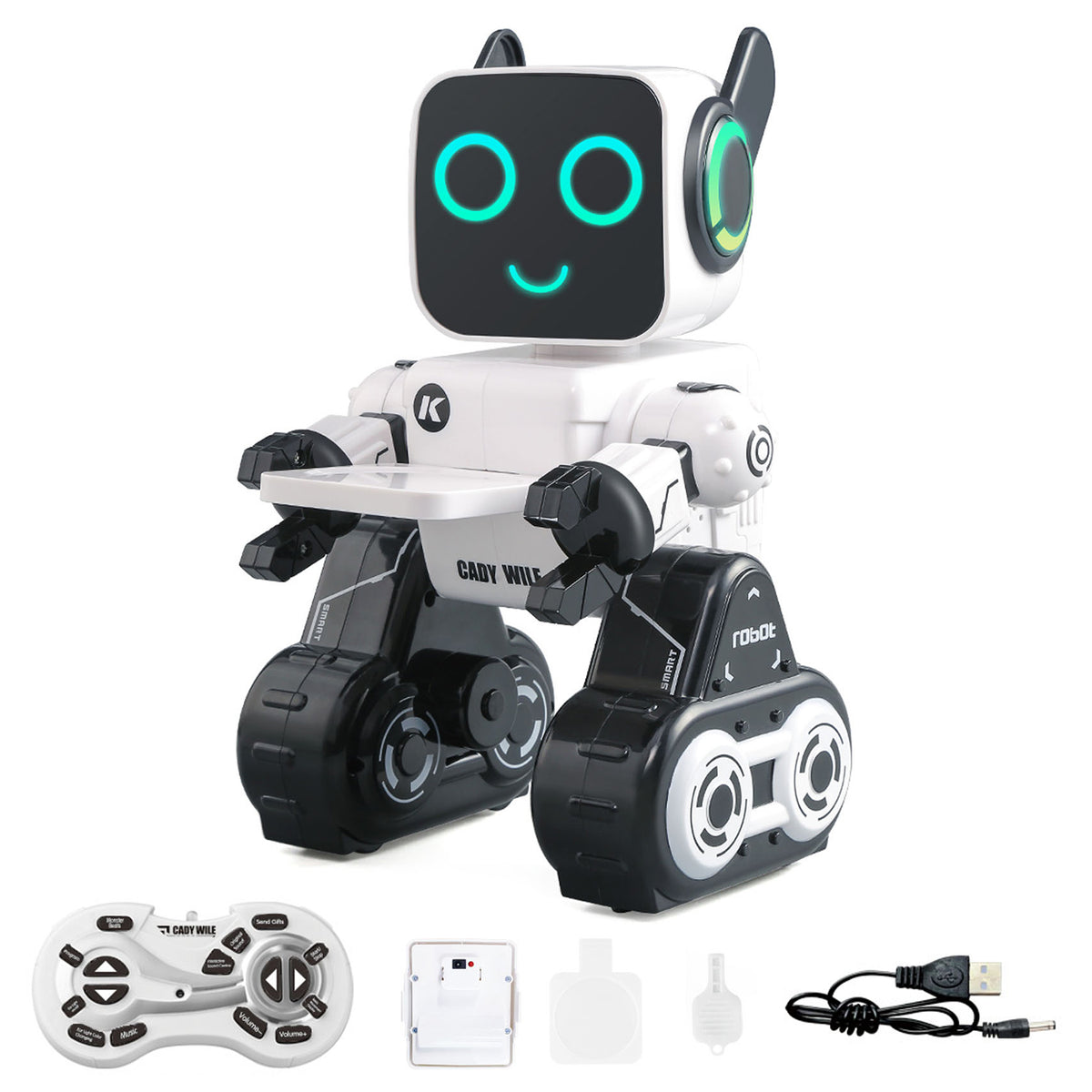 TOUCAN RC HOBBY JJRC R4 Smart Robot Toy with Remote Control Programmable Actions Singing Dancing LED Lights Touch Interaction Coin Saving