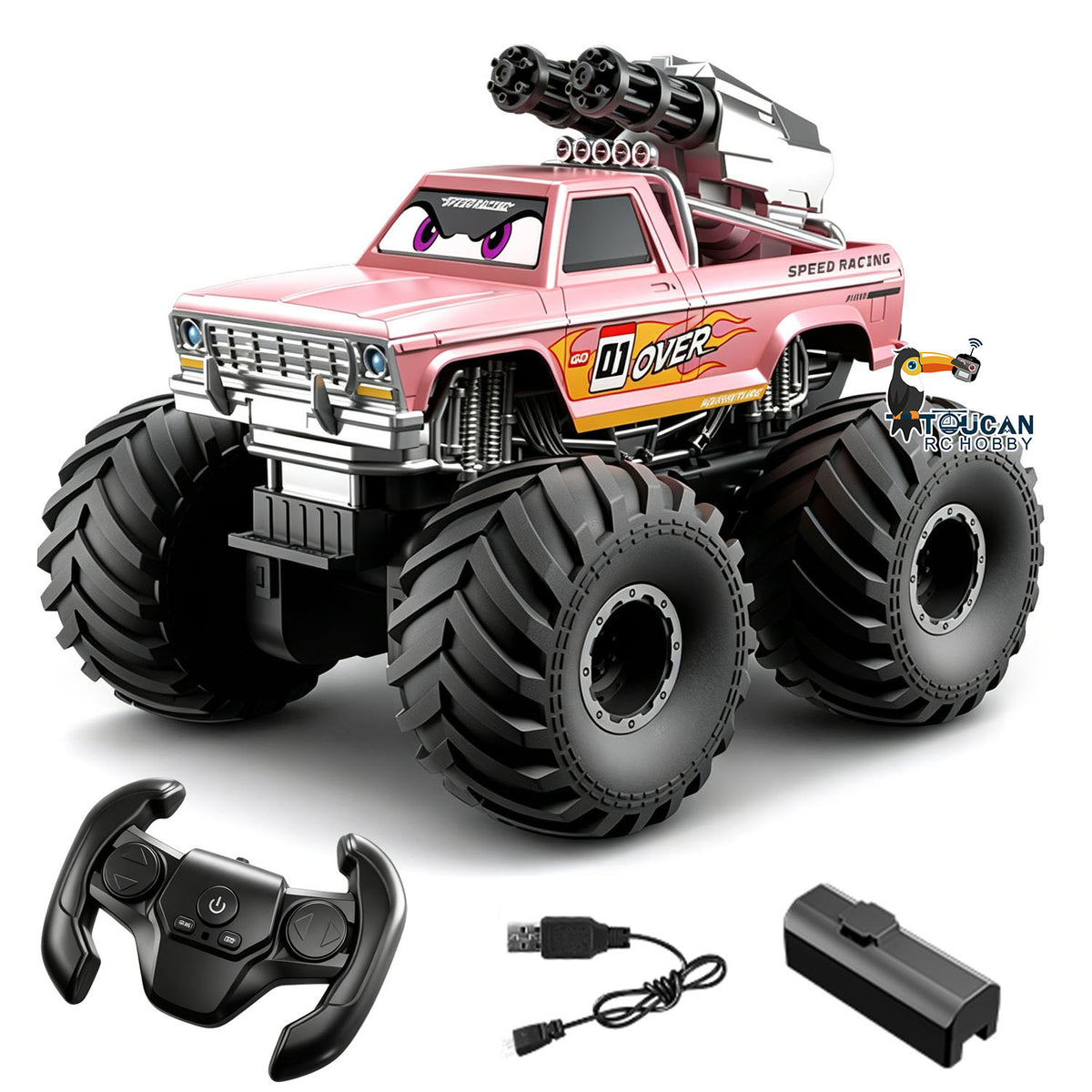 TOUCAN RC HOBBY 4WD JJRC 1/20 Plastic RC Off Road Car Q245PRO Remote Control Waterproof Stunt Vehicle All Terrain Amphibious Vehicle RTR