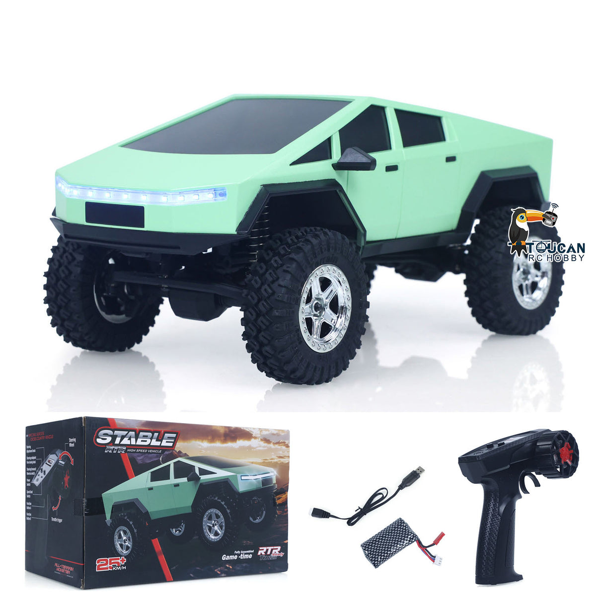 TOUCAN RC HOBBY 1/18 2.4G Remote Control Rock Crawler Car RC Climbing Car 4*4 Vehicle RTR 2Speed Gearbox 370 Brushed Motor Battery LED Light