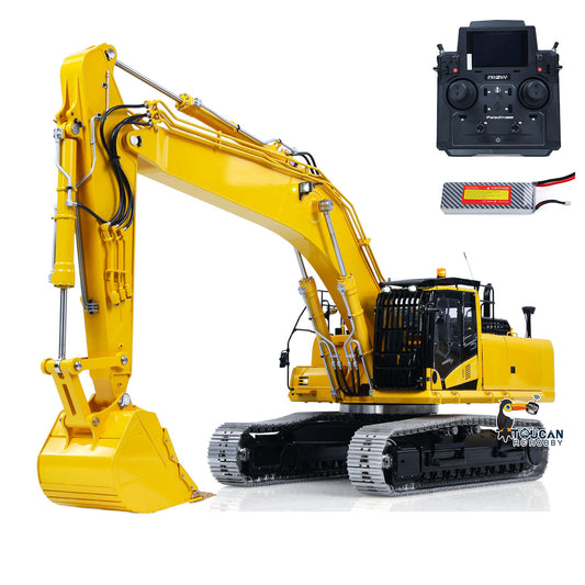 In Stock PROMOTION LESU 1/14 Metal Remote Control Hydraulic Tracked Excavator KIT Aoue PC500 RC Digger 7Ways Valve 3MAP Light System DIY Model