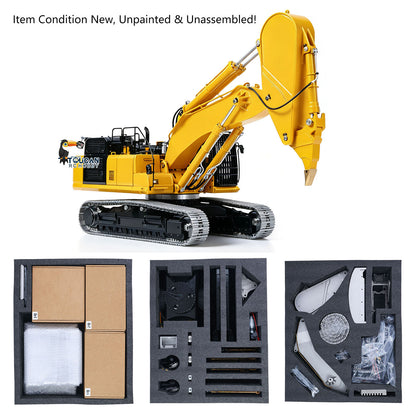 TOUCAN RC HOBBY LESU PC500 1/14 Metal Hydraulic RC Crawler Excavator B0020 Remote Control Rock Arm Digger KIT Model with Brushless Motor ESC Light 3CH Valve