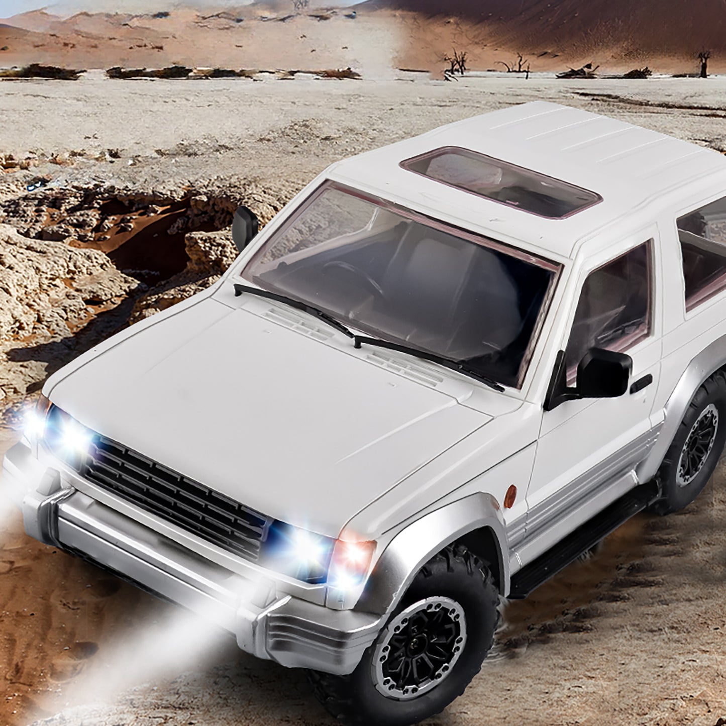 4WD 1/14 Drahtlose Steuerung Geländewagen 4x4 RC Crawler Automodell LDRC LD1297 Weiche Gummireifen Simulierte Kraftübertragungsbox