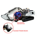 MTM 946 Metal 1/14 RC Hydraulic Excavator Remote Control Digger T12D Radio Controller for Garden Landscaping