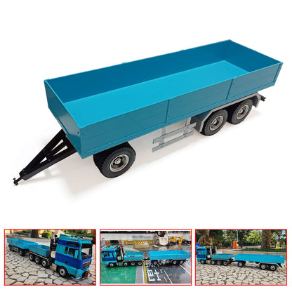 TOUCAN RC HOBBY 1/14 Metal 3 Axles Trailer for RC Tractor Truck Radio Controlled Hydraulic Equipment Dump Electric Car DIY Hobby Model