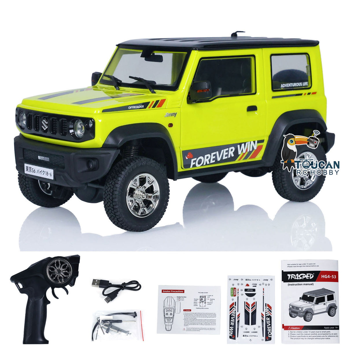 HG 1/16 4x3 RC Geländewagen Elektro Ferngesteuertes Crawler Kletterauto Sound Licht Rauch Lackiert Zusammengebaut 