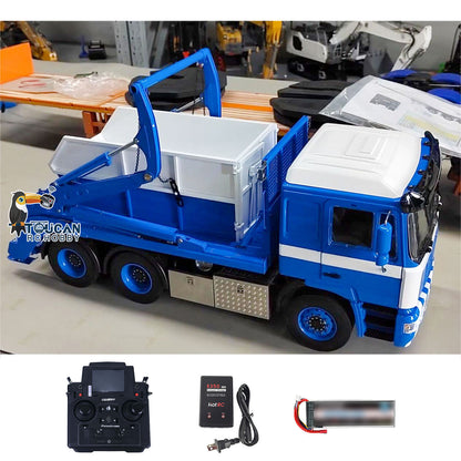 1/14 VL18U F2000 RC Hydraulische Ausrüstung Ferngesteuerter Absetzkipper Metall Schwingarm Beladenes Kippwagenmodell Lackiert Zusammengebaut