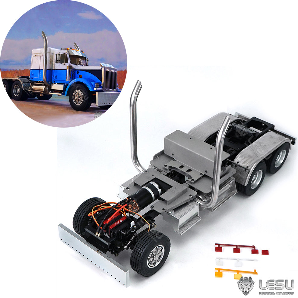 TOUCAN RC HOBBY LESU 1/14 Metal 6*6 Chassis KING 540 Motor 3PCS Servos Accessory for Radio Controlled TAMIIYA Tractor Truck DIY Cars Model