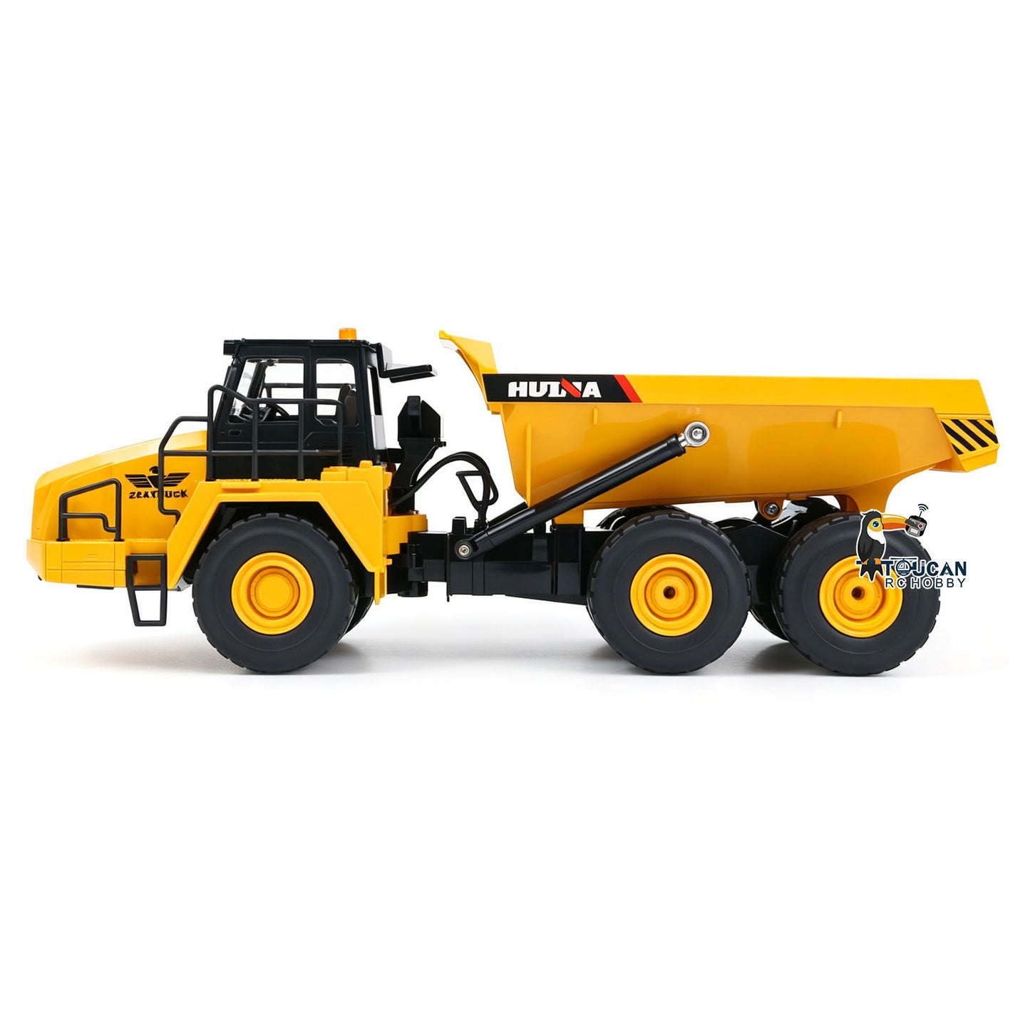 HUINA 1/16 Half Metal Electric Remote Control Dump Truck 553 RC Construction Vehicle Tipper Lights Sounds Effect RTR Model