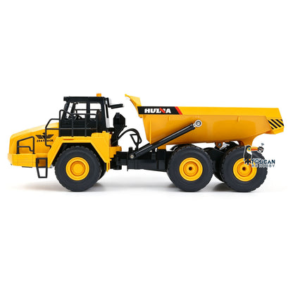 HUINA 1/16 Half Metal Electric Remote Control Dump Truck 553 RC Construction Vehicle Tipper Lights Sounds Effect RTR Model